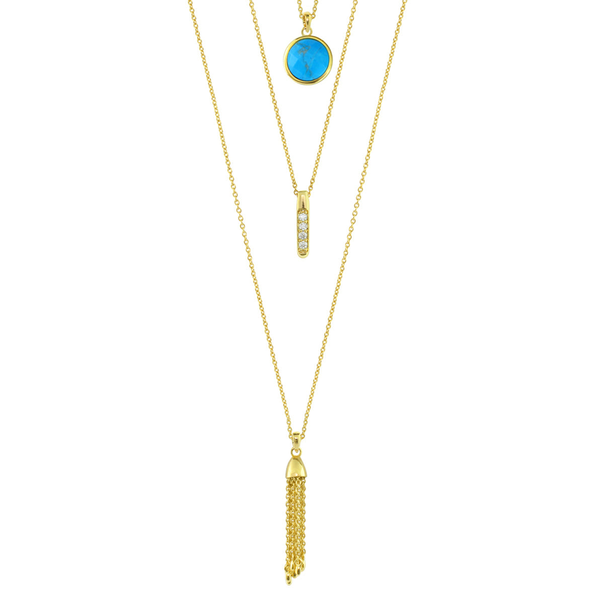 Delicato Triple Chain Necklace