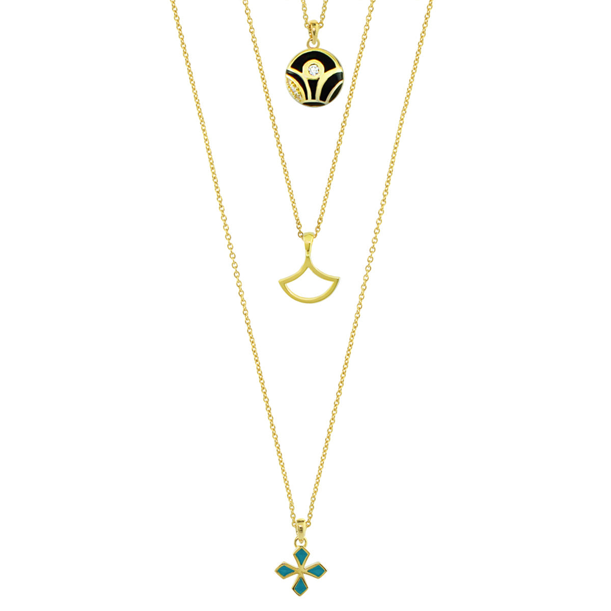 Delicato Triple Chain Necklace