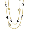 Pretty Little Things Pearl Coral Long Necklace