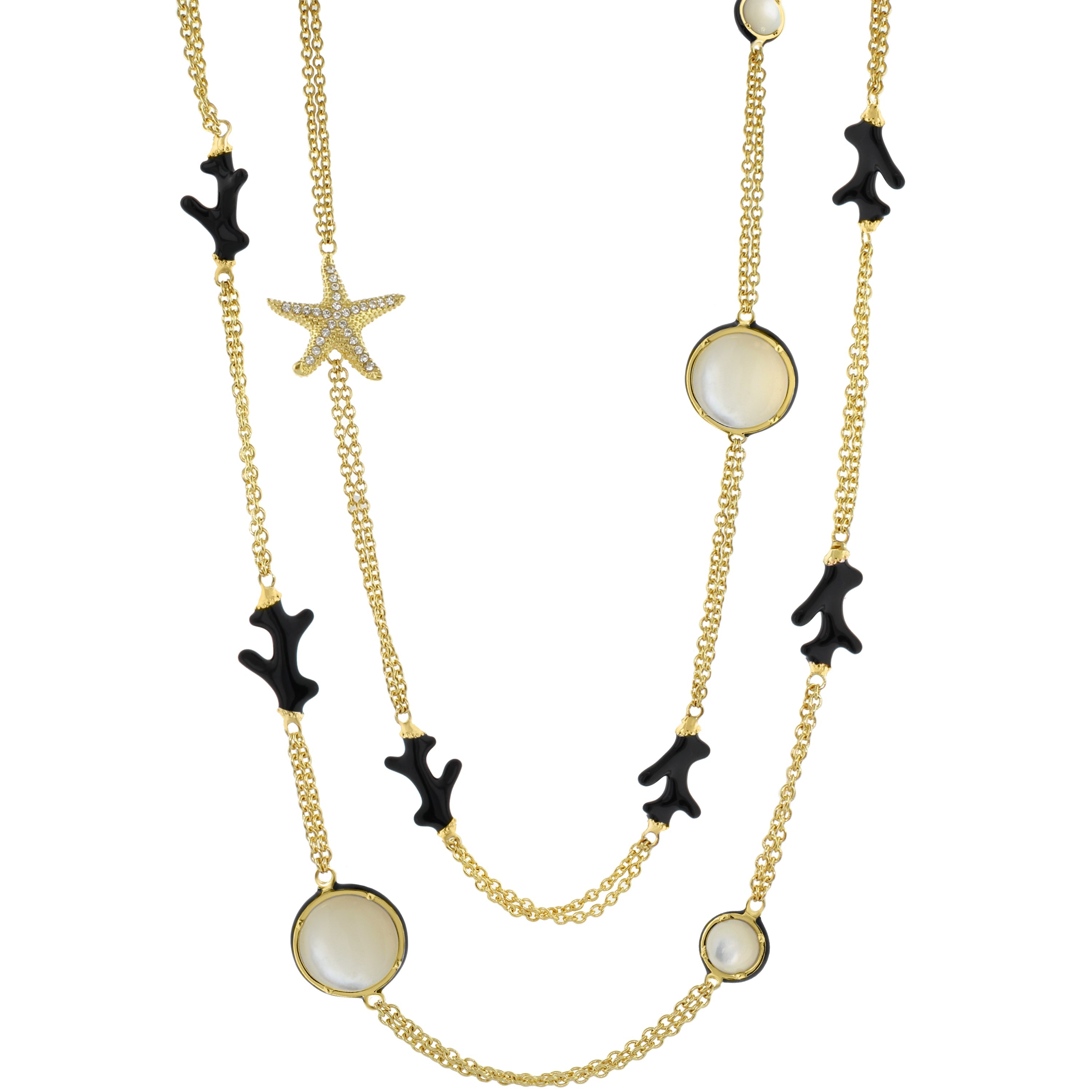 Pretty Little Things Pearl Coral Long Necklace