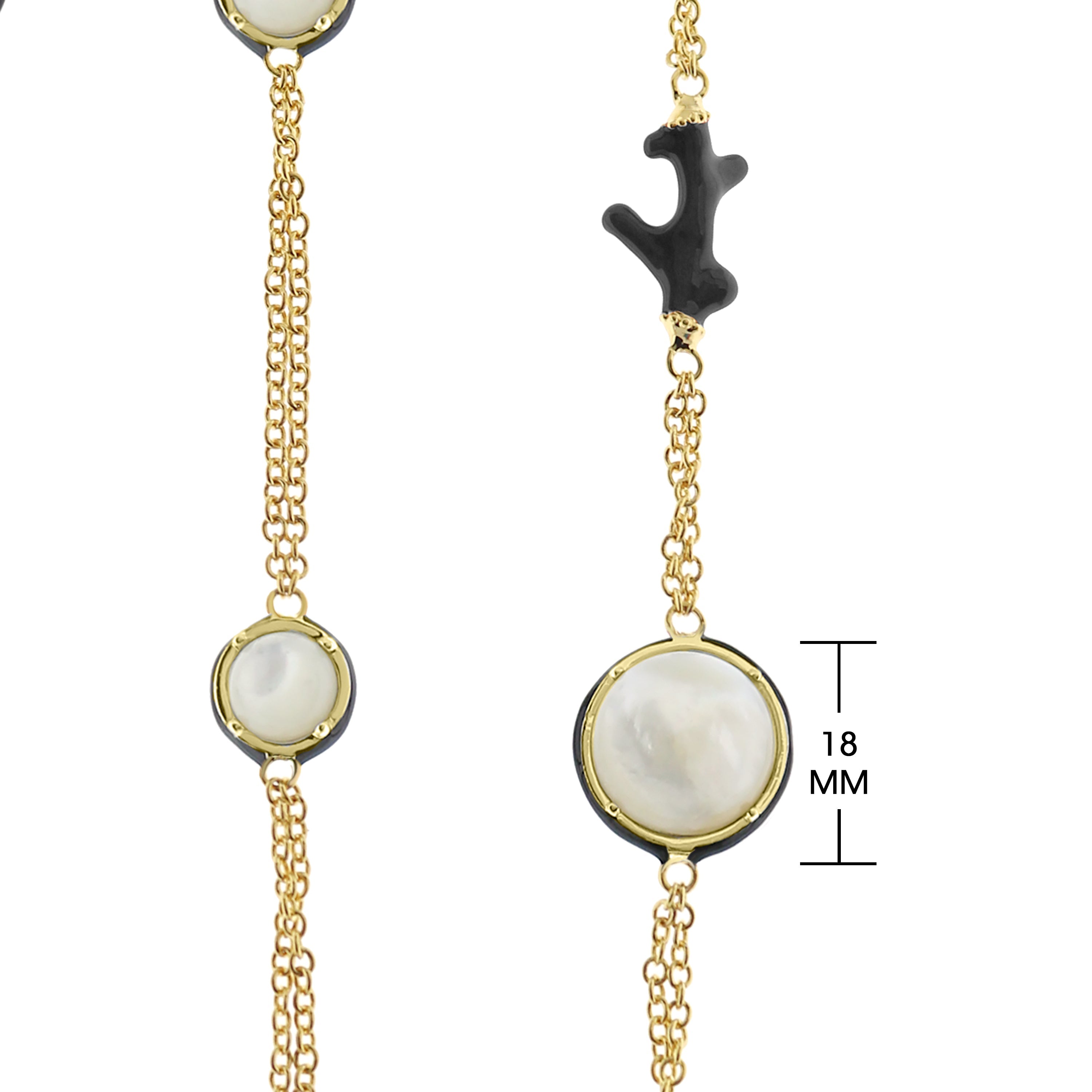 Pretty Little Things Pearl Coral Long Necklace