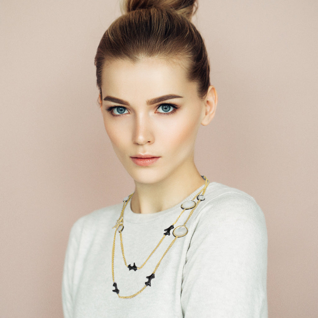 Pretty Little Things Pearl Coral Long Necklace