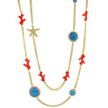Pretty Little Things Coral Long Necklace