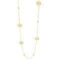 Vogue Fire Gold Plated Cubic Zirconia Long Necklace