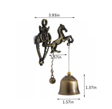 New Vintage Metal Doorbell Horse Elephant Animal Shape Wind Chime Retro Classic Magnetic Wind Chimes Decoration For Shopkeepers Wall Door Ornaments Indoor Outdoor Wall Hanging Owl Decoration Bell