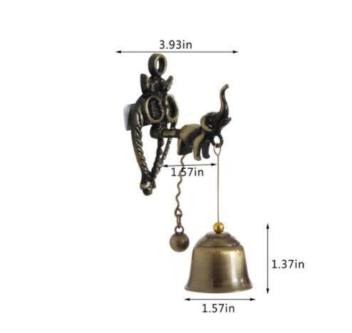 New Vintage Metal Doorbell Horse Elephant Animal Shape Wind Chime Retro Classic Magnetic Wind Chimes Decoration For Shopkeepers Wall Door Ornaments Indoor Outdoor Wall Hanging Owl Decoration Bell