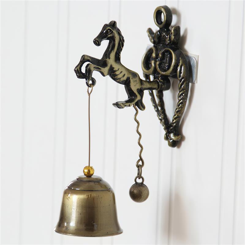New Vintage Metal Doorbell Horse Elephant Animal Shape Wind Chime Retro Classic Magnetic Wind Chimes Decoration For Shopkeepers Wall Door Ornaments Indoor Outdoor Wall Hanging Owl Decoration Bell
