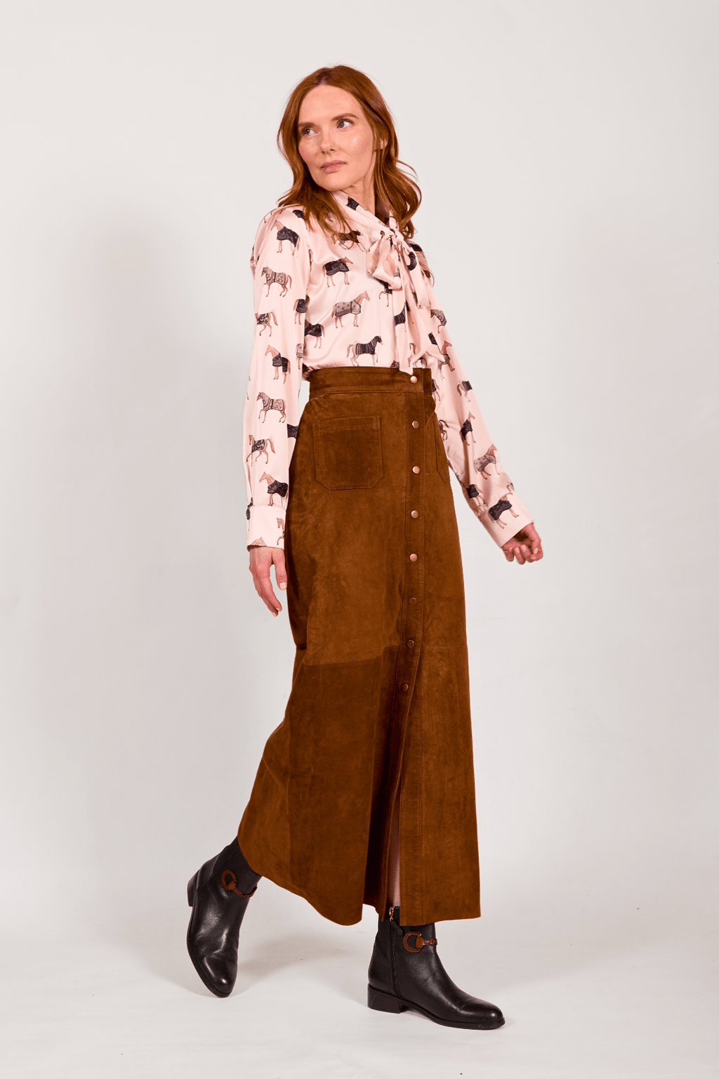 Palomino Suede Maxi Skirt