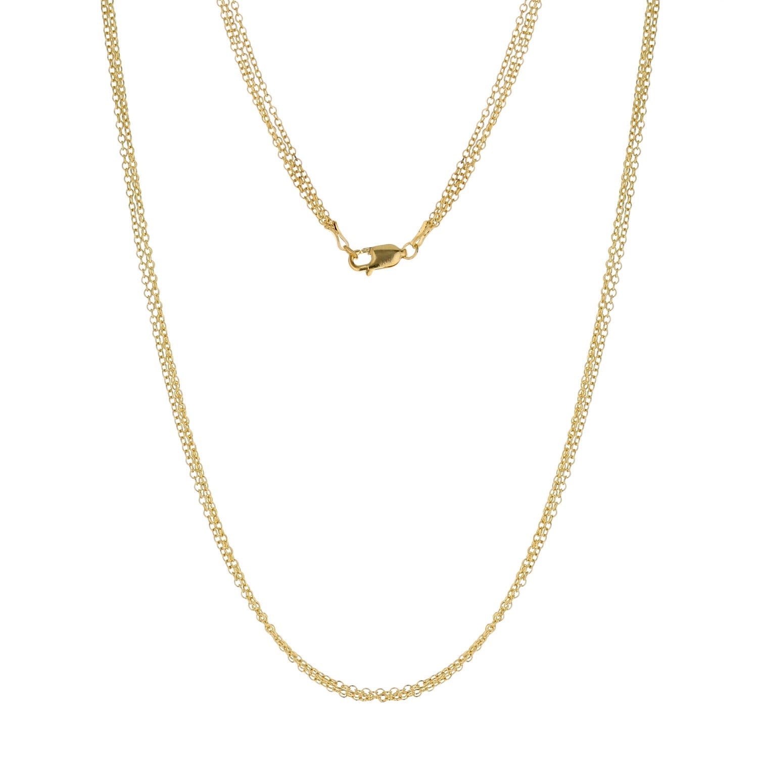 925 Triple Chain Necklace