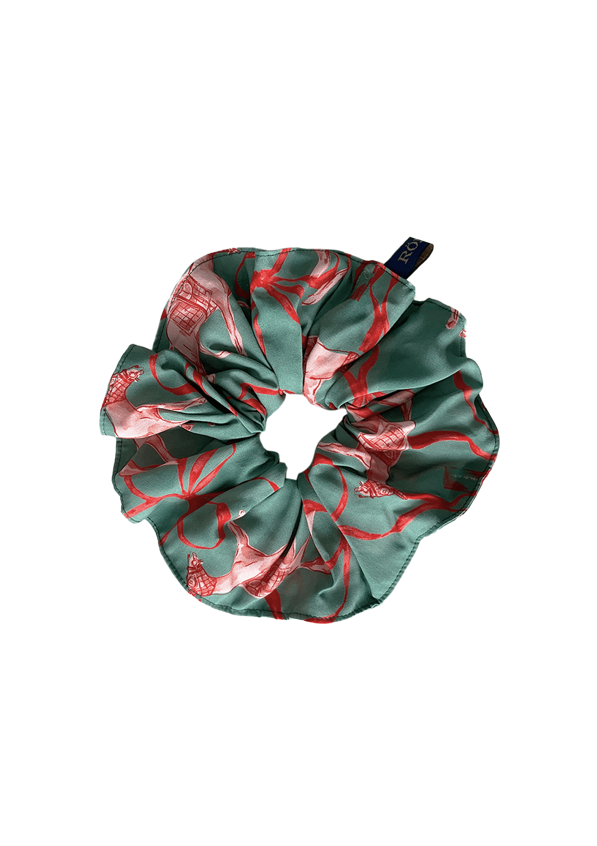 Oversized Hair Scrunchie | Lucky Ribbon Print