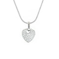 Pave Heart Pendant Necklace