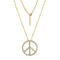 Pave Peace Necklace