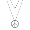 Pave Peace Necklace
