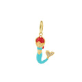 18K Gold Mermaid Pendant