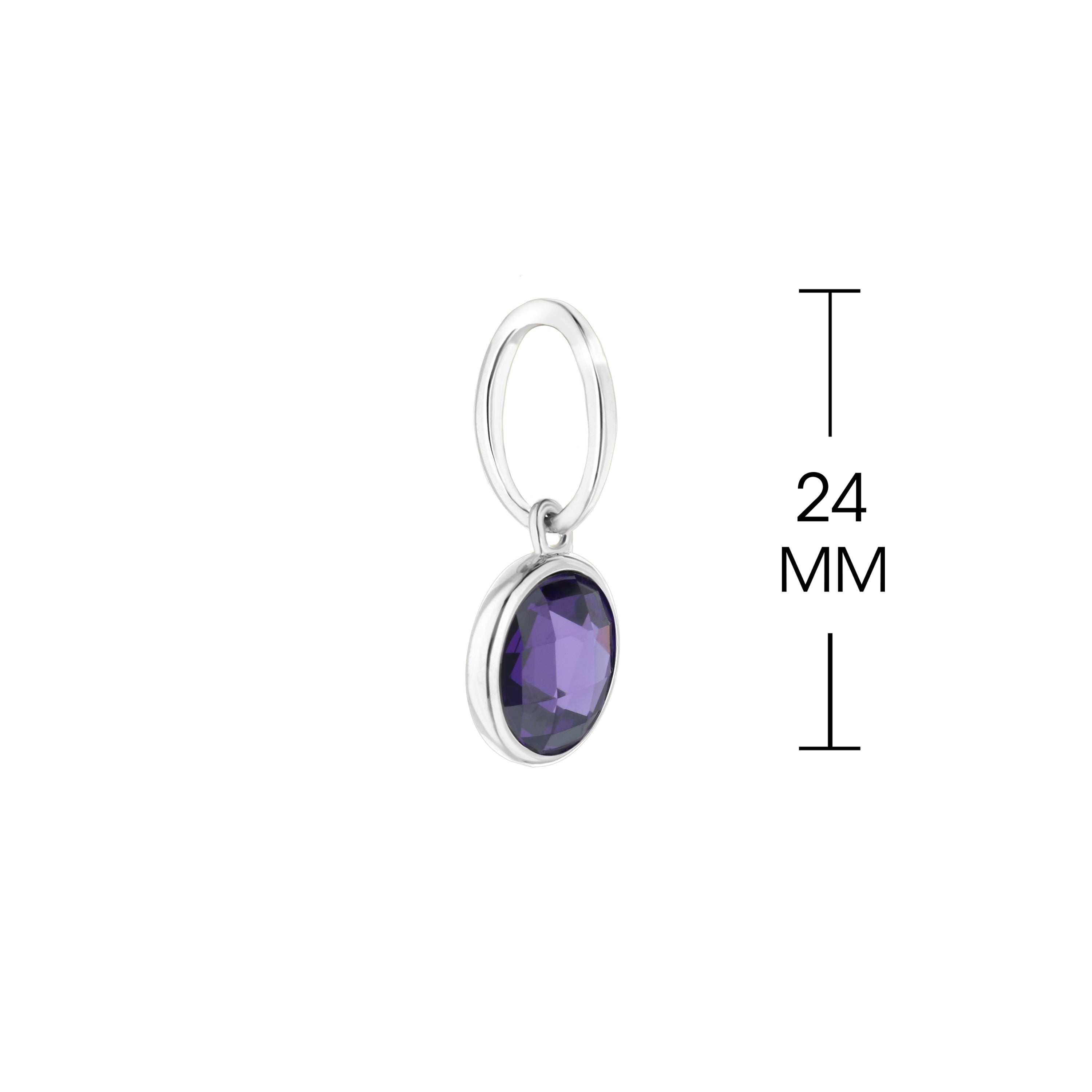 February Birthstone Color Pendant