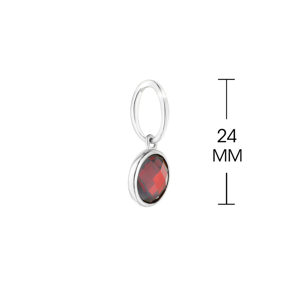 January Birthstone Color Pendant