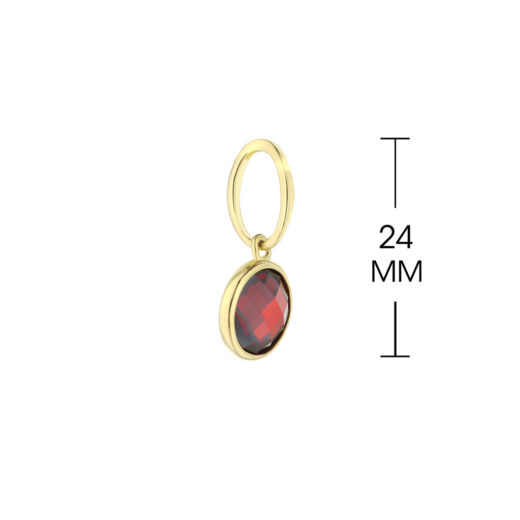 January Birthstone Color Pendant