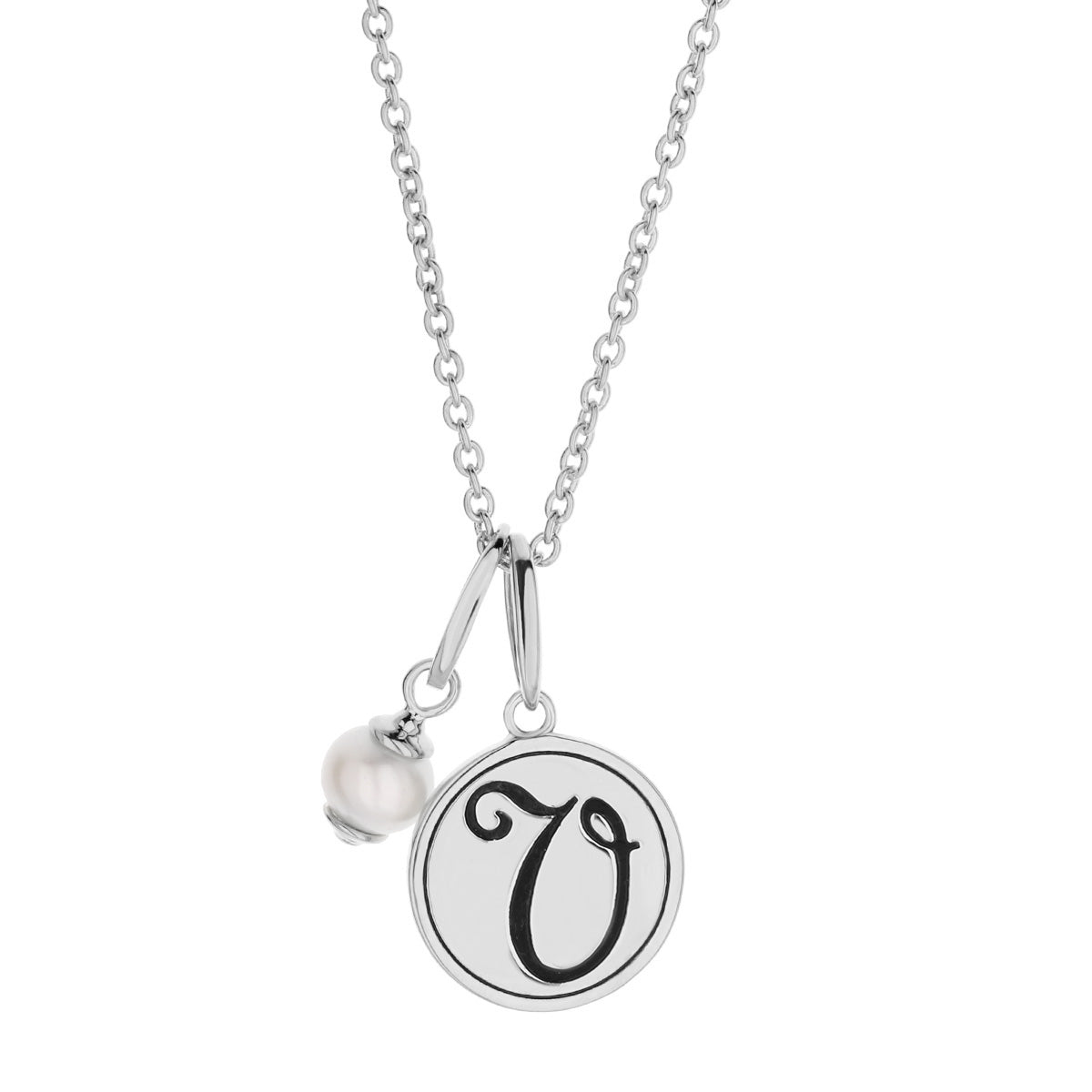 Initial V Necklace