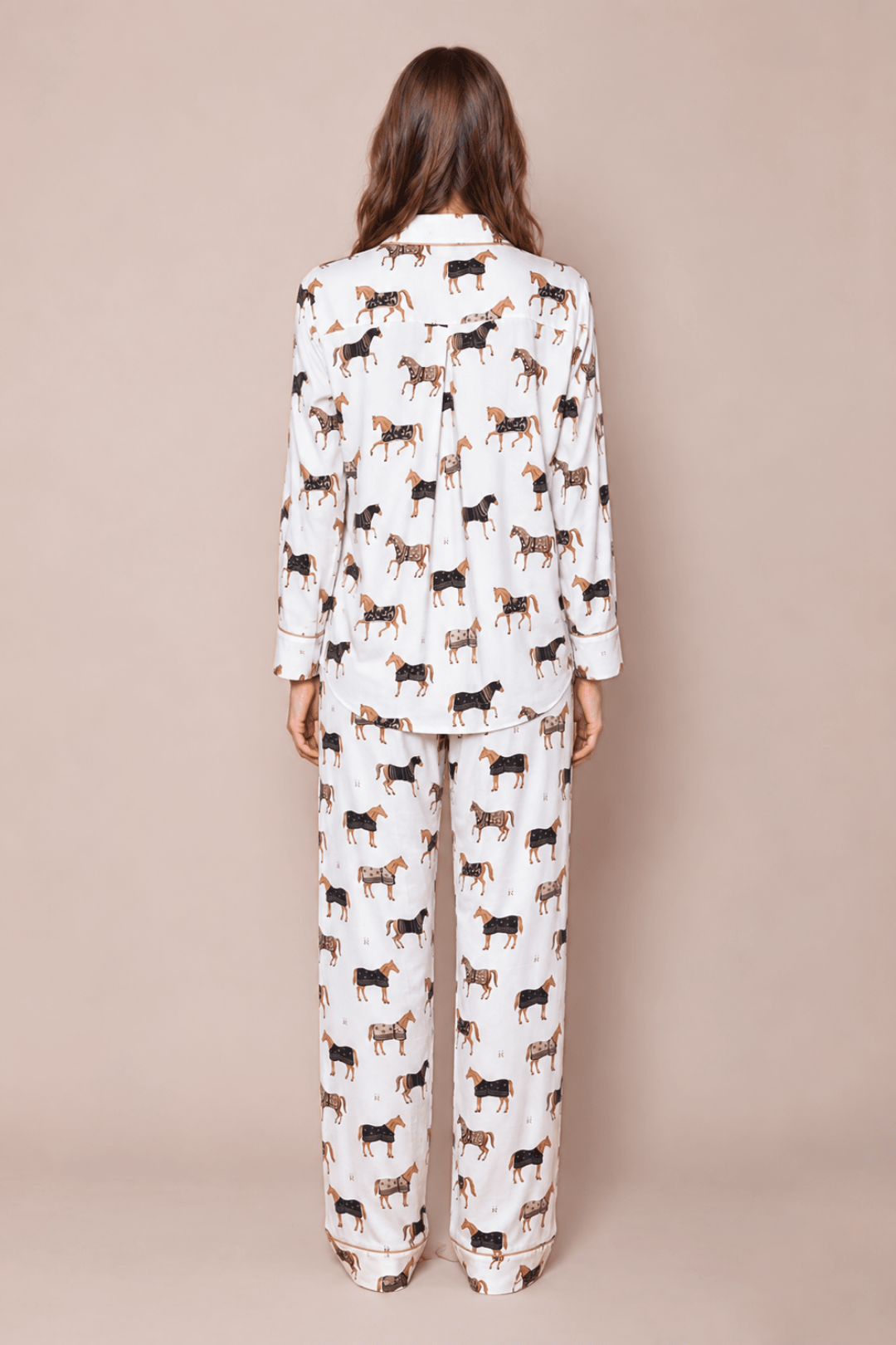 Poise Horse Cotton Pajama Set - Long