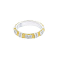 Pave Love Stackable Ring Rhodium Plated Brass