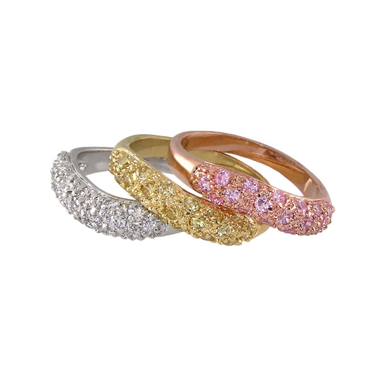 Glamour Pave Ring Set