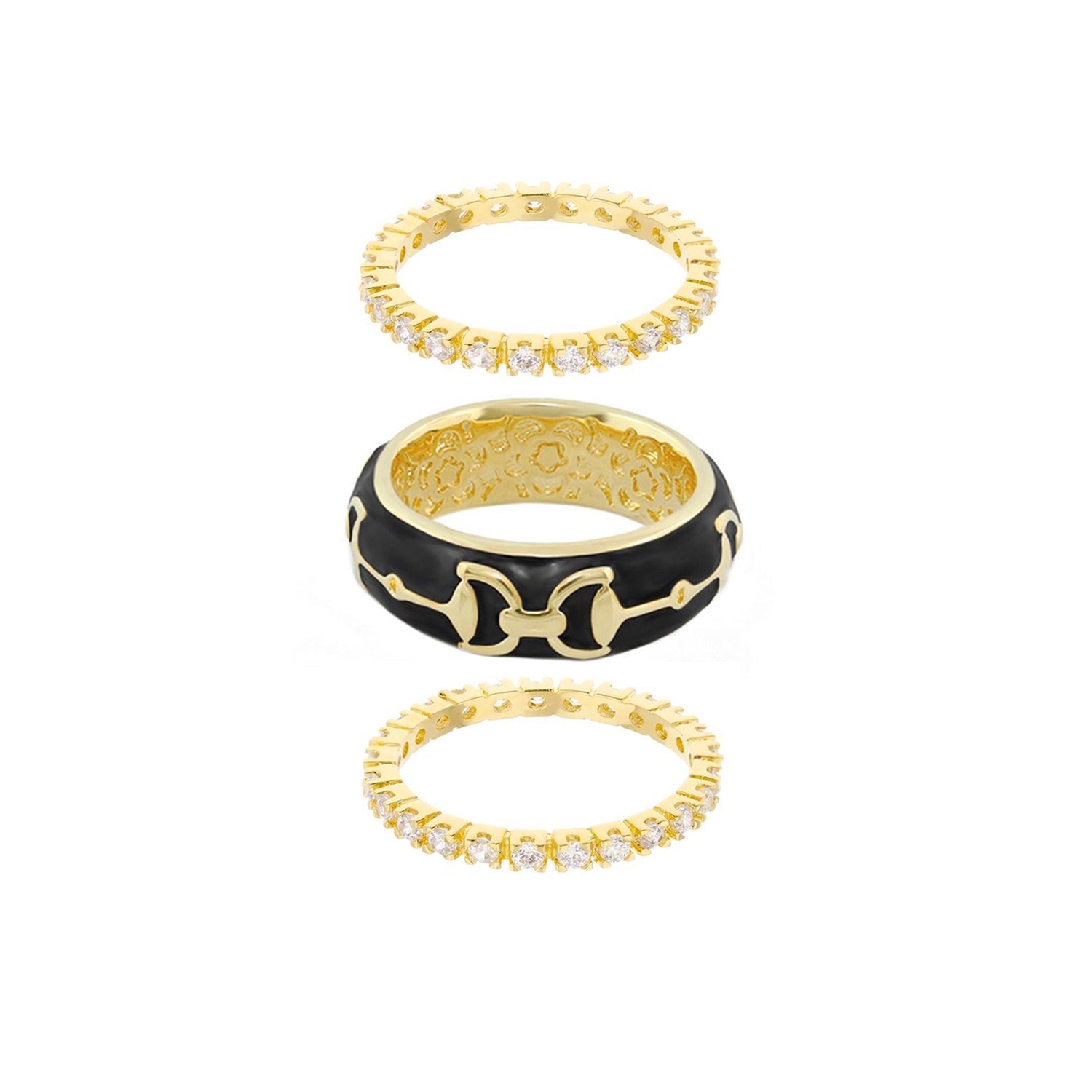 Equestrian Stirrup Ring Set