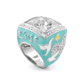 Peace and Dove Cocktail Ring