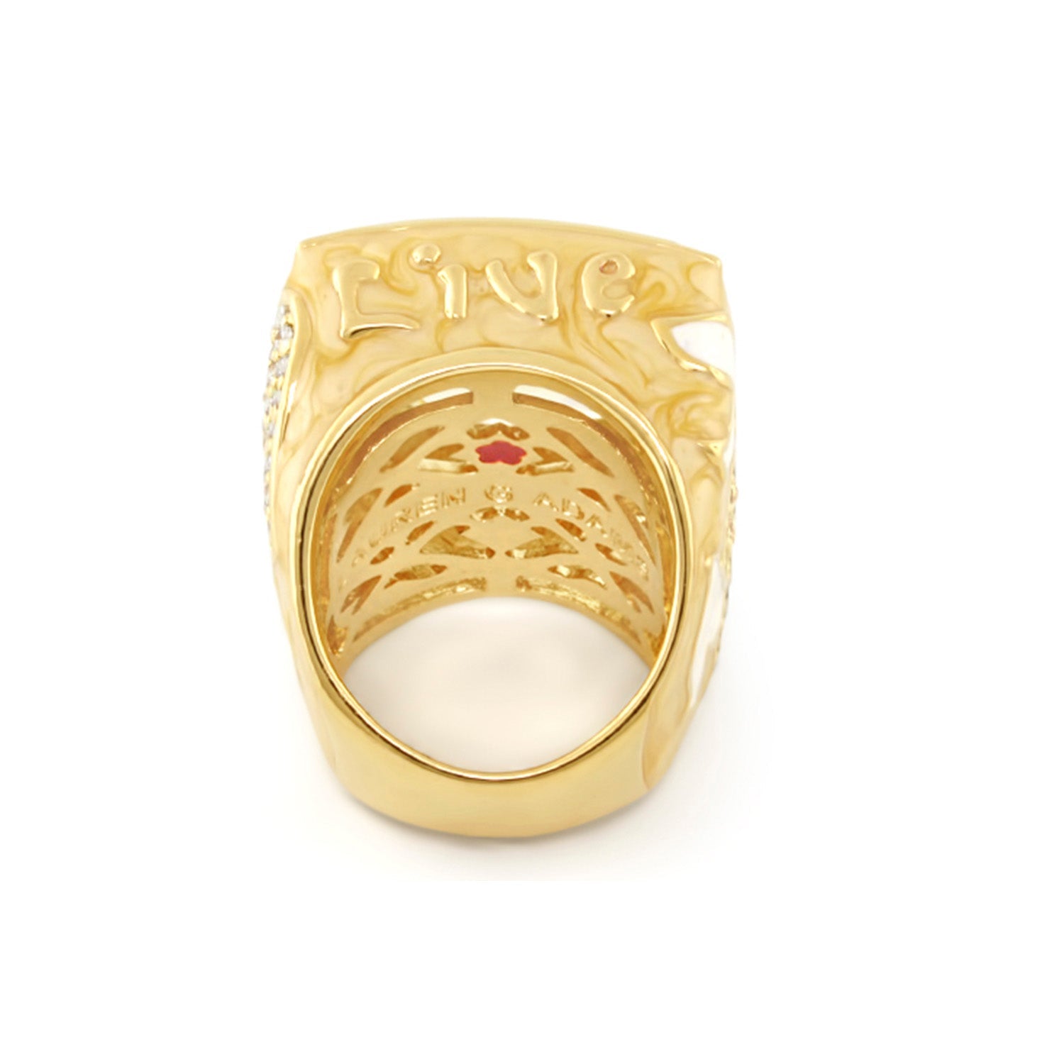 Peace and Dove Cocktail Ring
