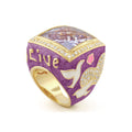 Peace and Dove Cocktail Ring