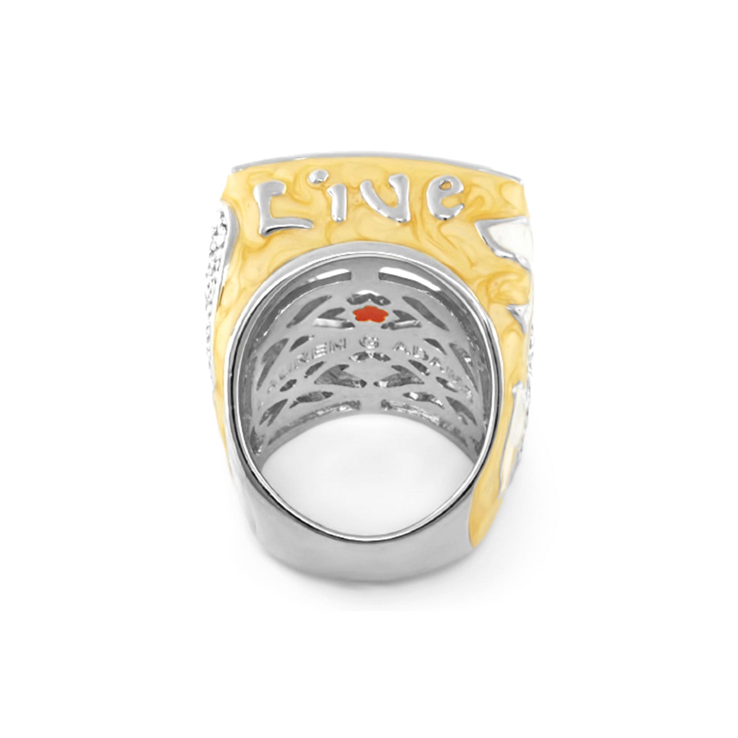 Peace and Dove Cocktail Ring