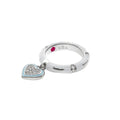 Charming 2 White Enamel Stackable Ring
