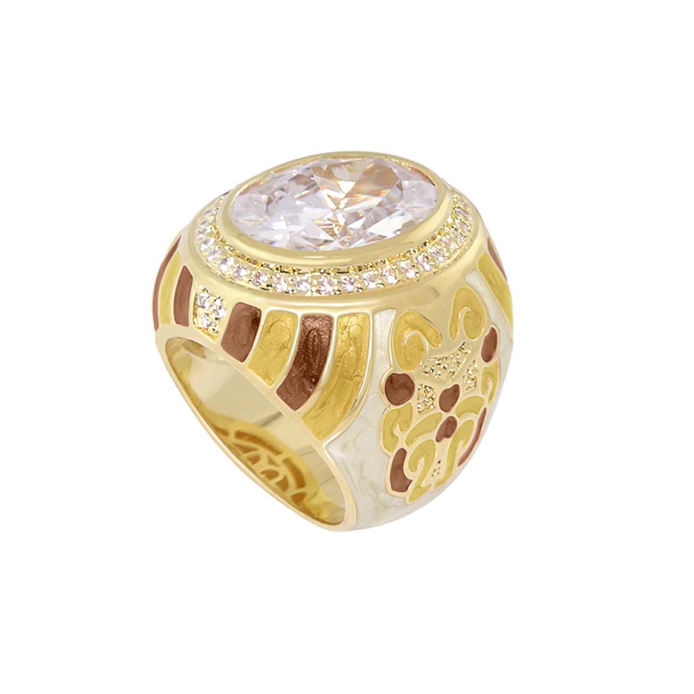 Psychedelic Swirls Cocktail Ring
