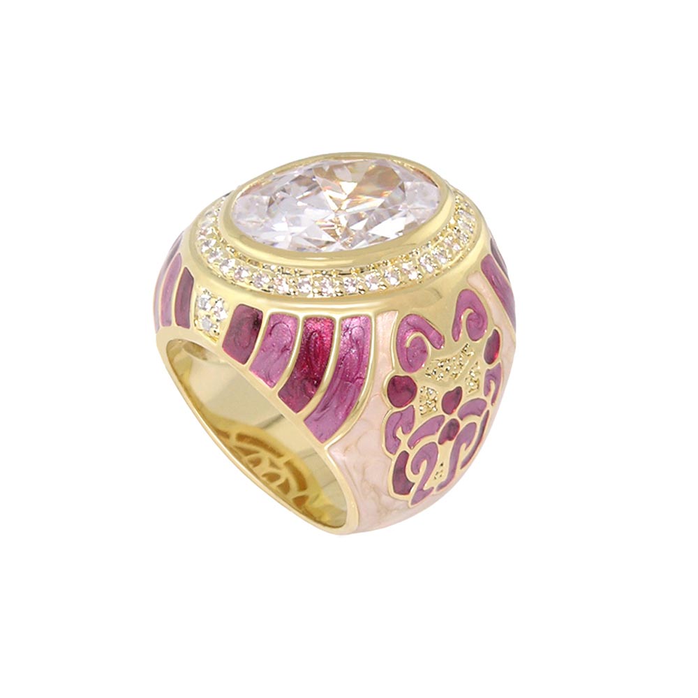 Psychedelic Swirls Cocktail Ring