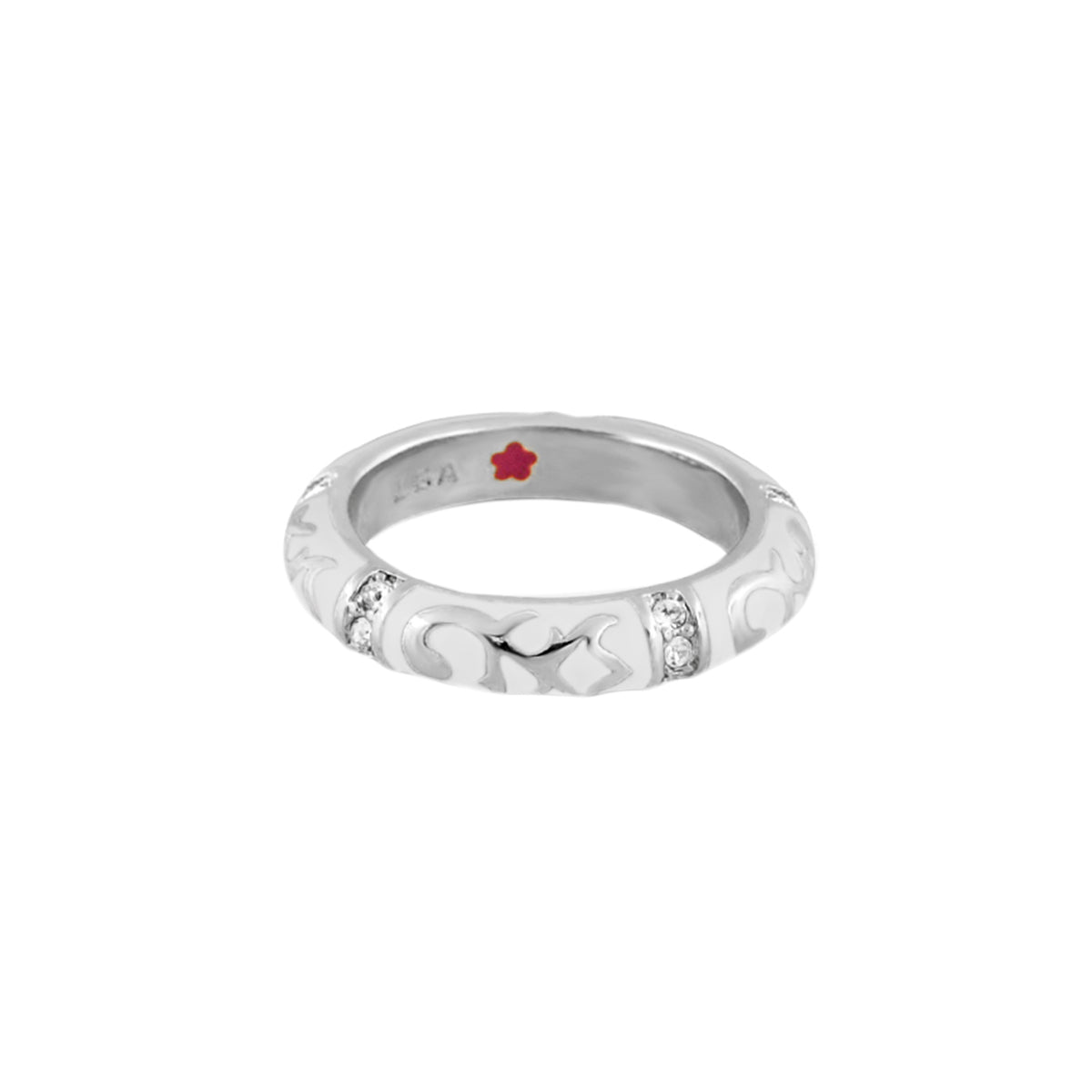 Stackable Fiesta Ring Rhodium Plated Brass