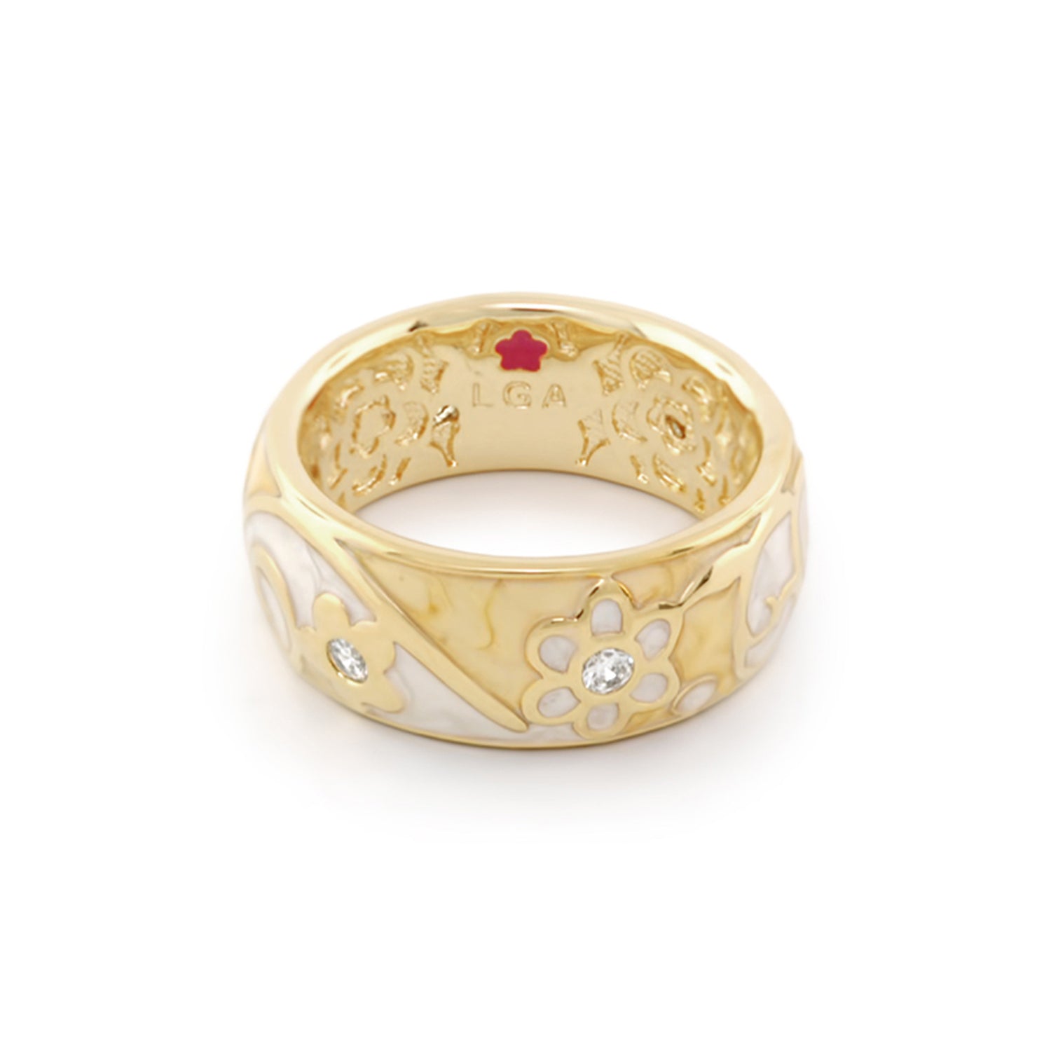 Daisy Swirl Band Ring