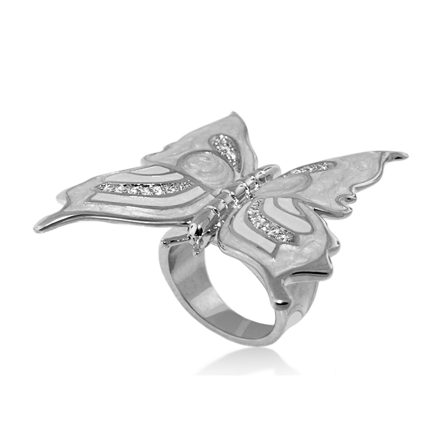 Butterfly World White Ring