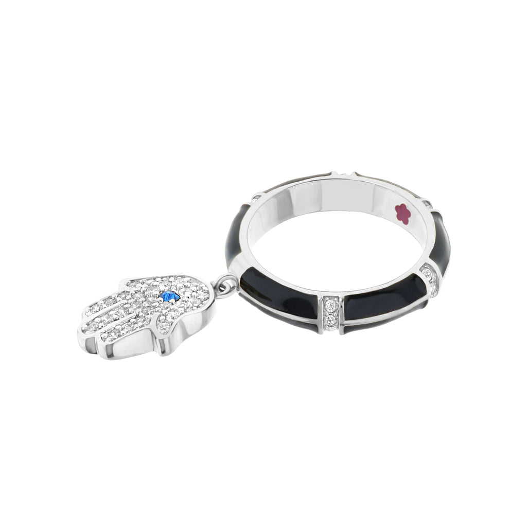 Lucky Hamsa Stackable Ring