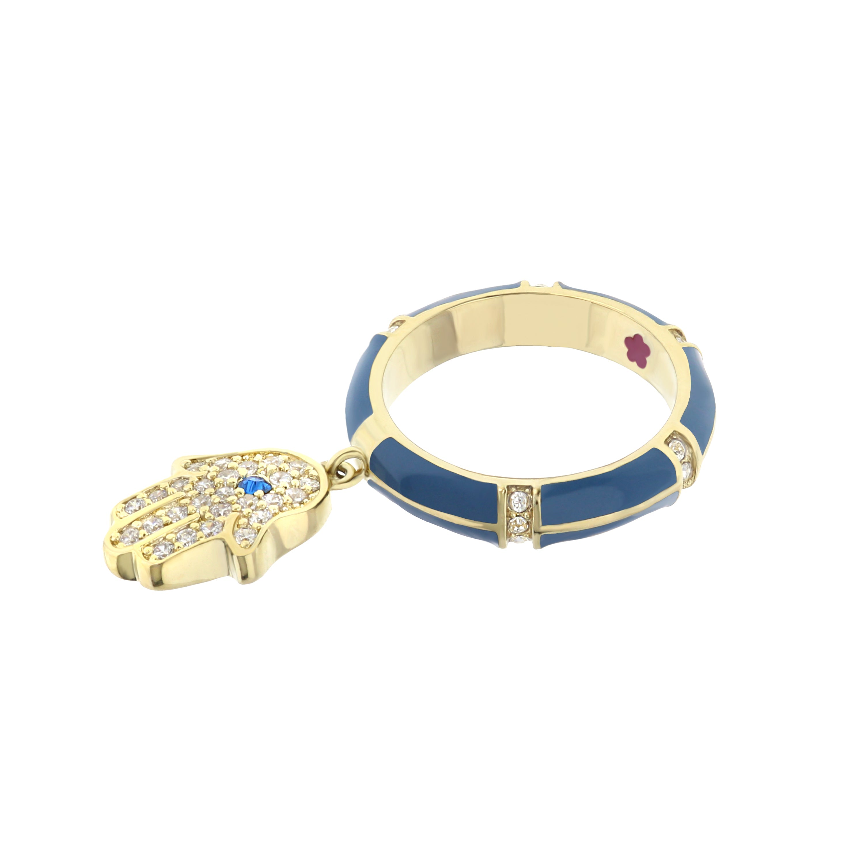Lucky Hamsa Stackable Ring