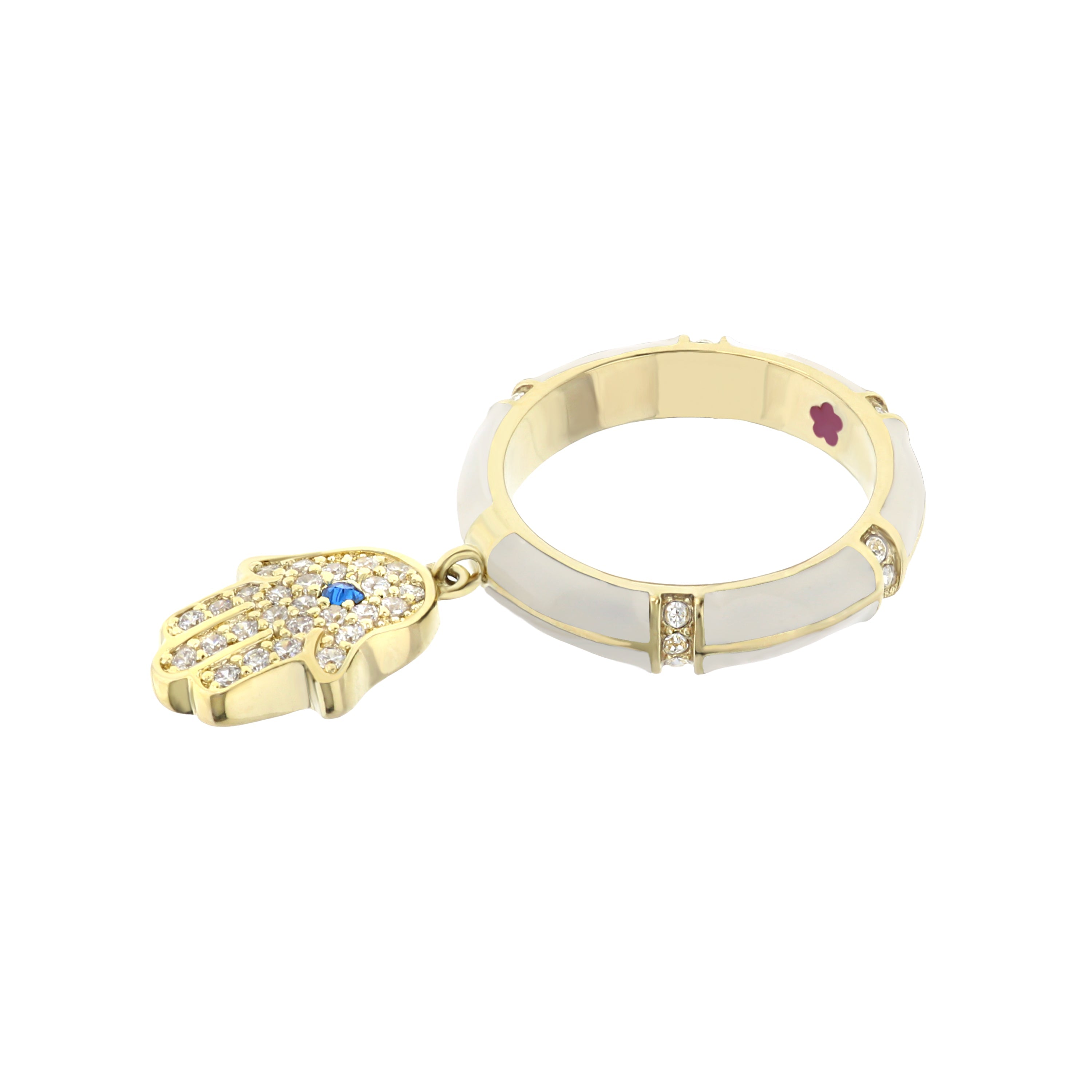 Lucky Hamsa Stackable Ring