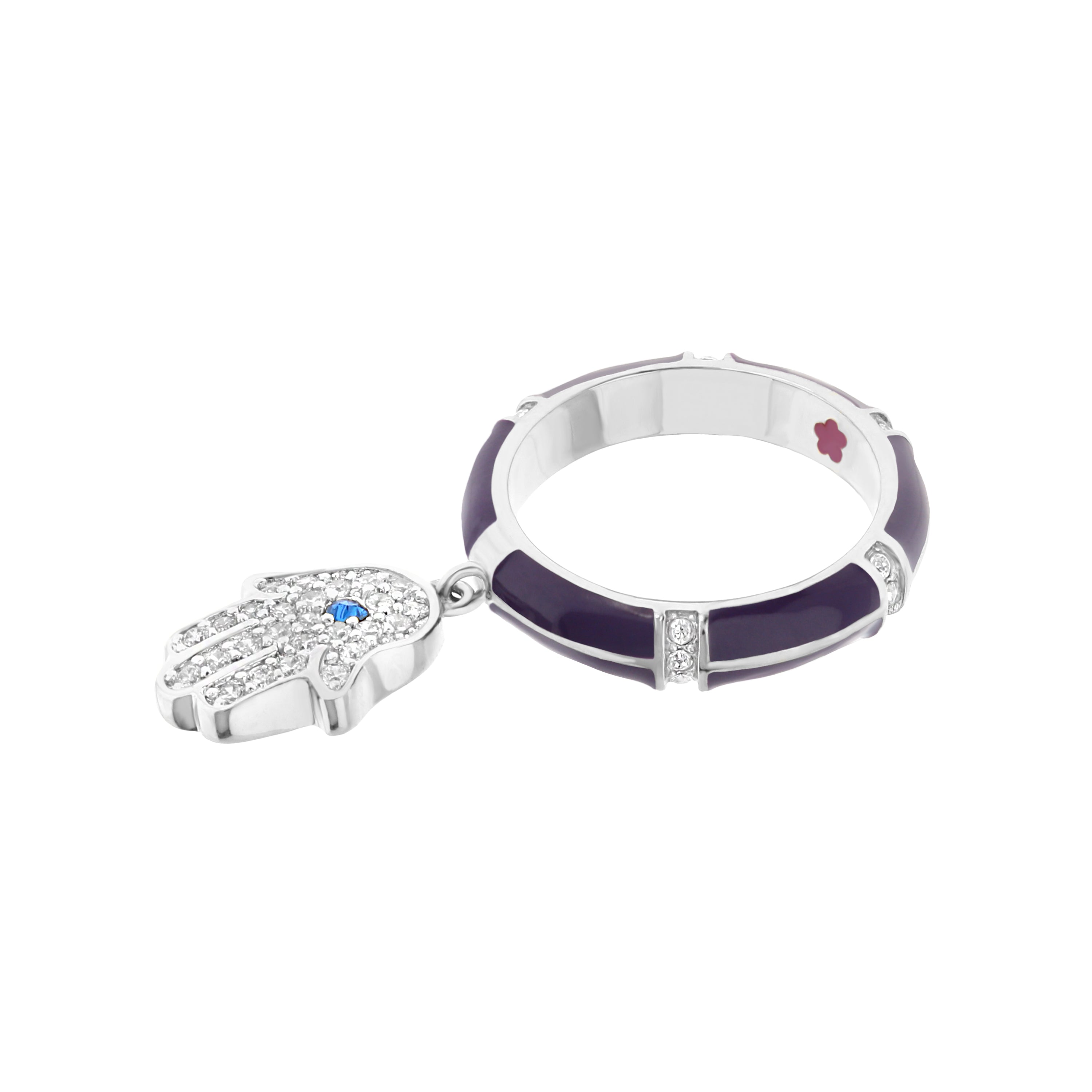 Lucky Hamsa Stackable Ring