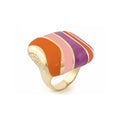 Stripes  of Pave Cocktail Ring