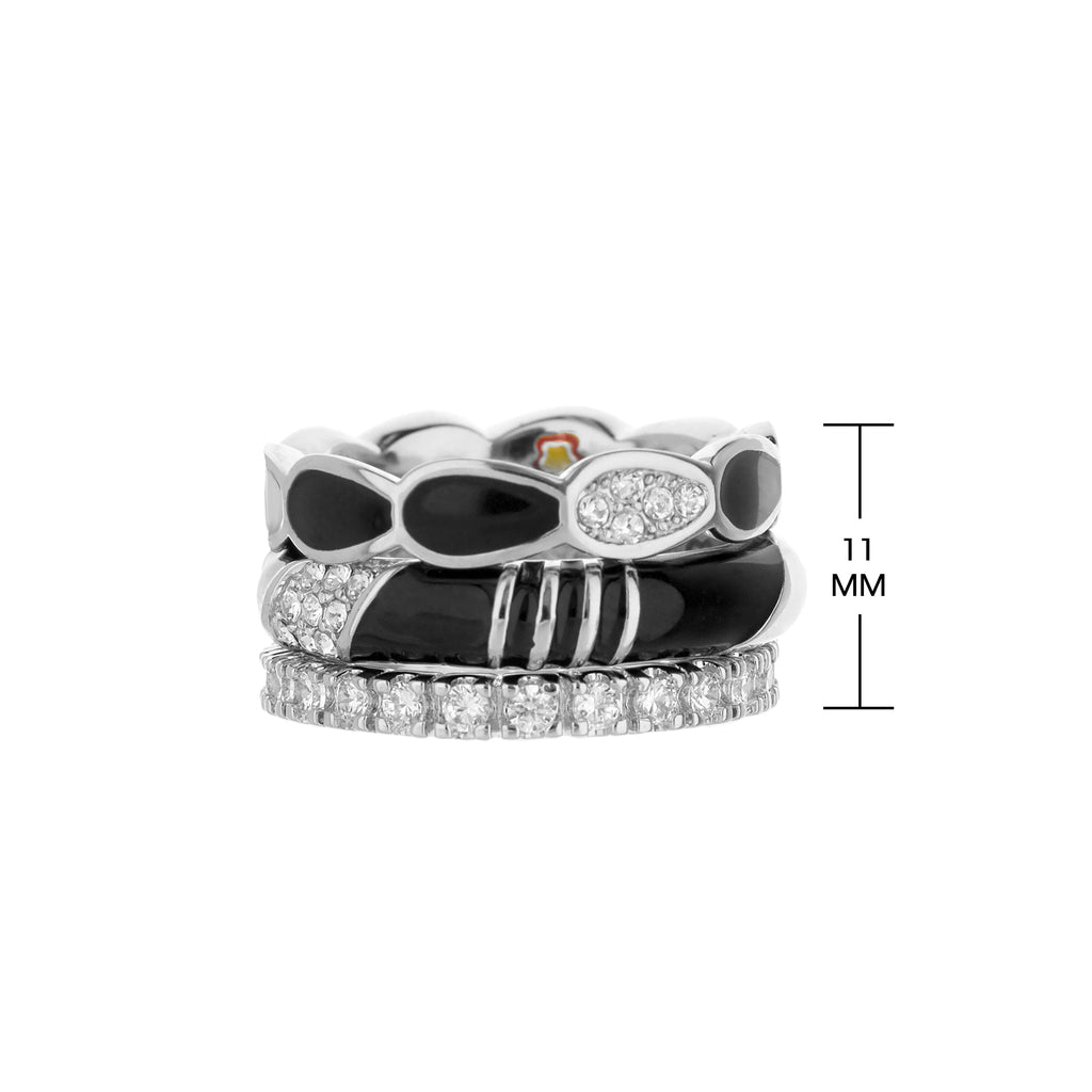 Moon Flower Ring Set