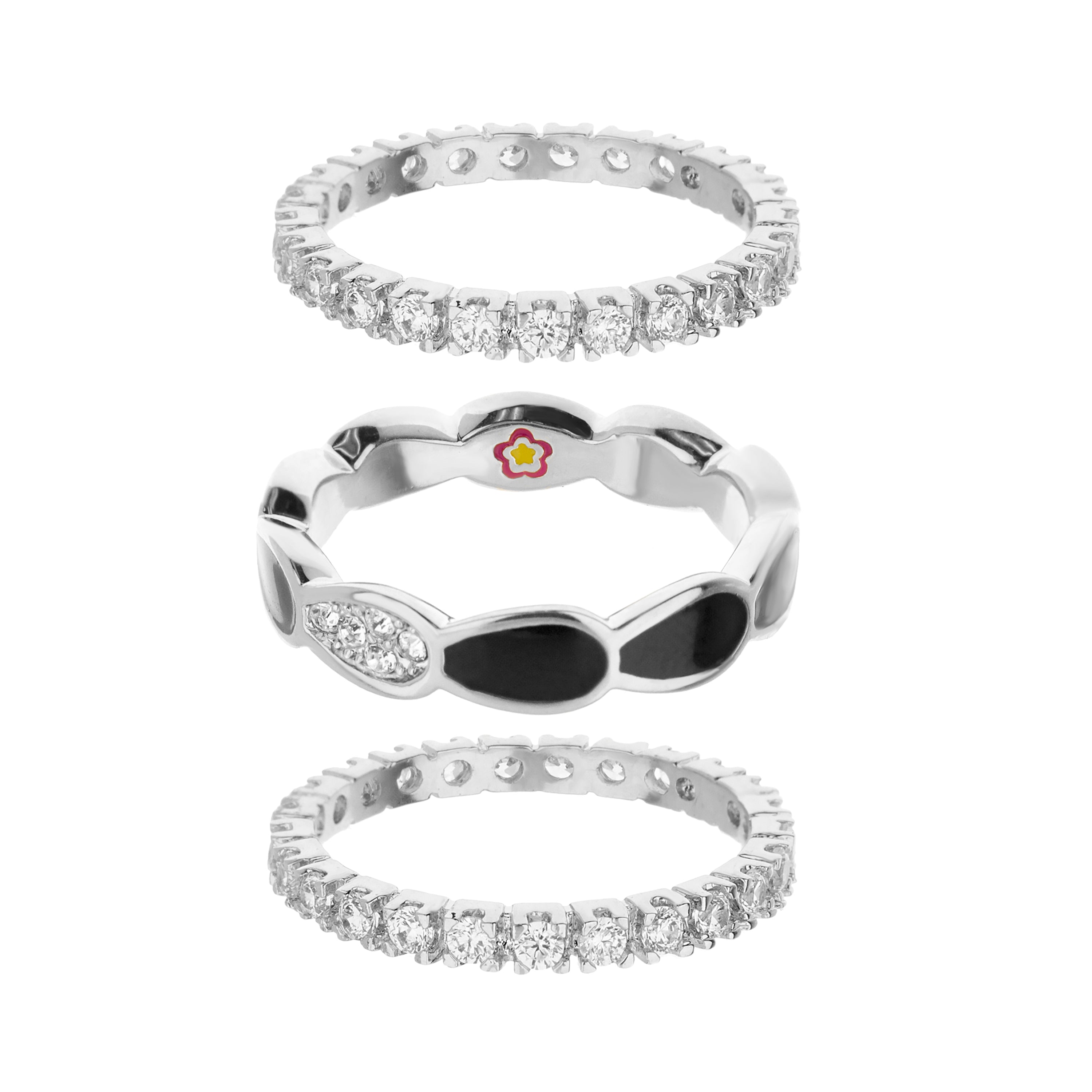 Moon Flower Ring Set