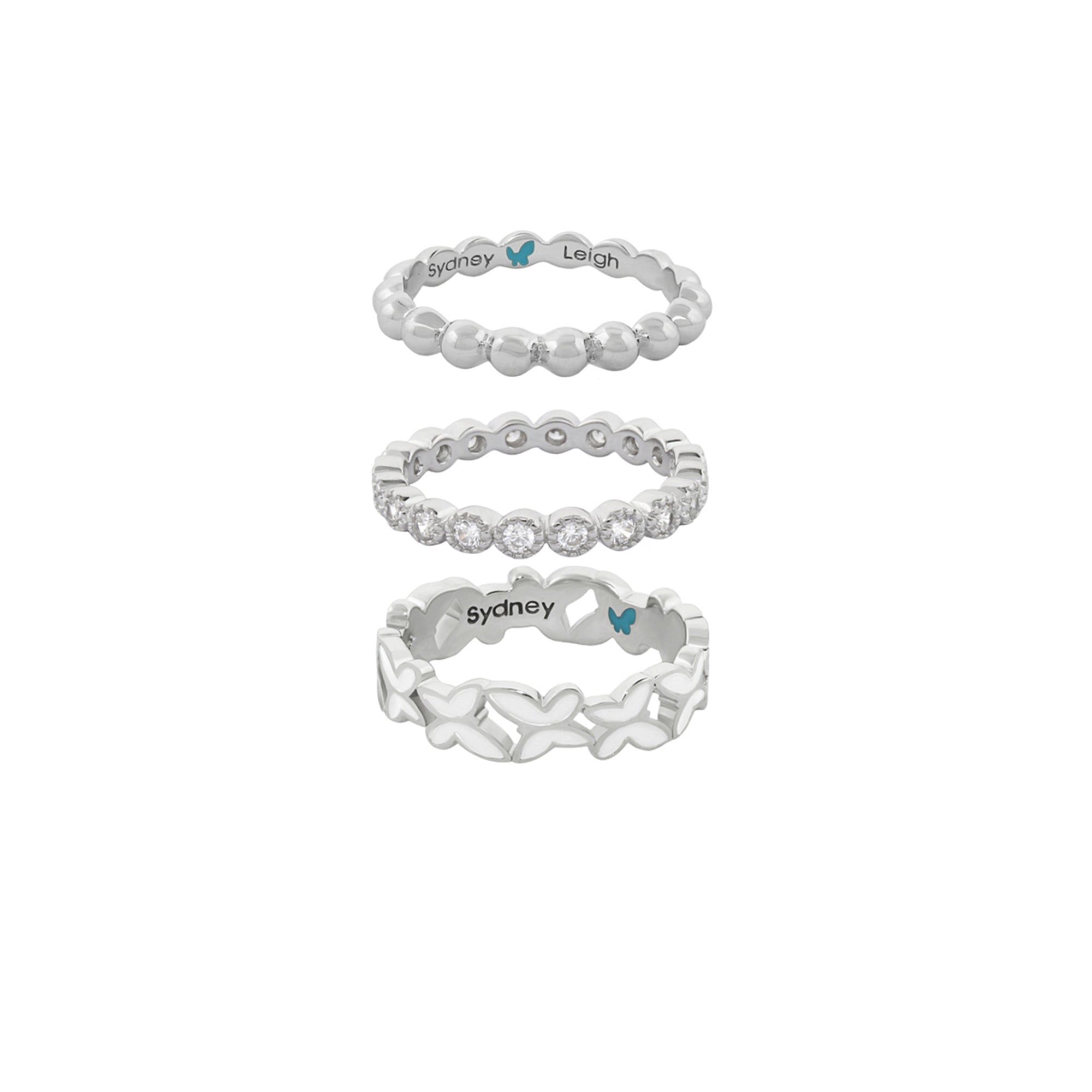 Sydney Leigh Butterfly Rings Set of 3