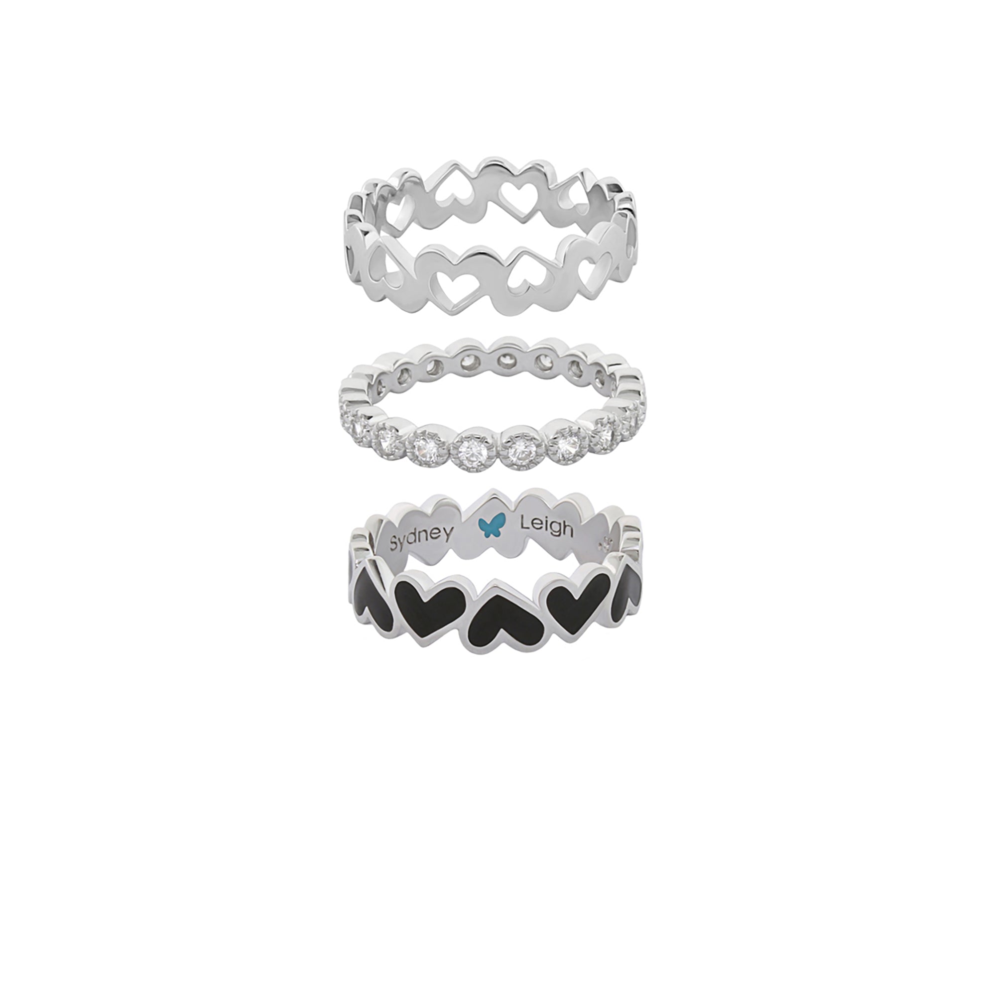 Sydney Leigh Heart Rings Set of 3