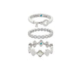 Sydney Leigh Heart Key & Clover Rings Set of 3