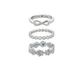 Sydney Leigh Infinity & Lotus Flower Rings Set of 3