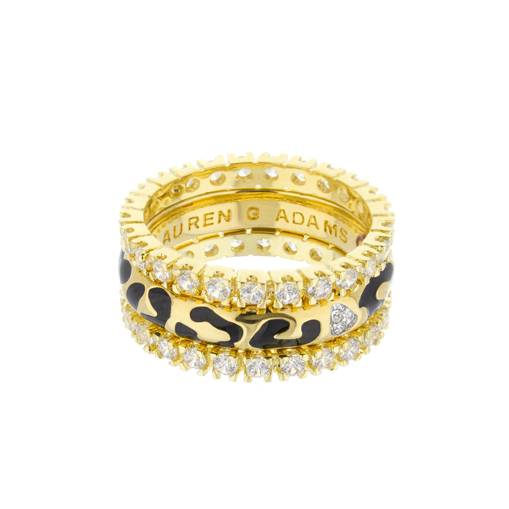 Sweet Leopard Ring Set