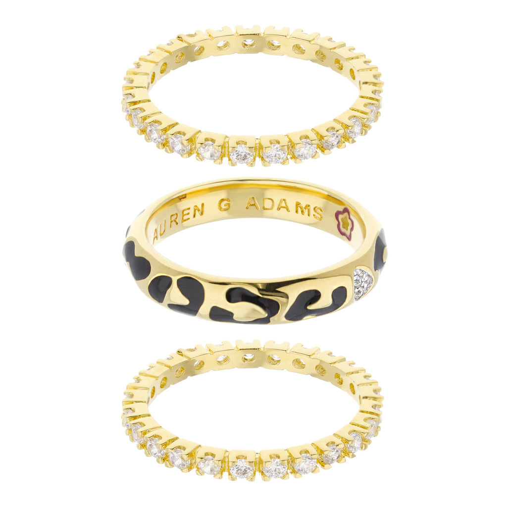 Sweet Leopard Ring Set