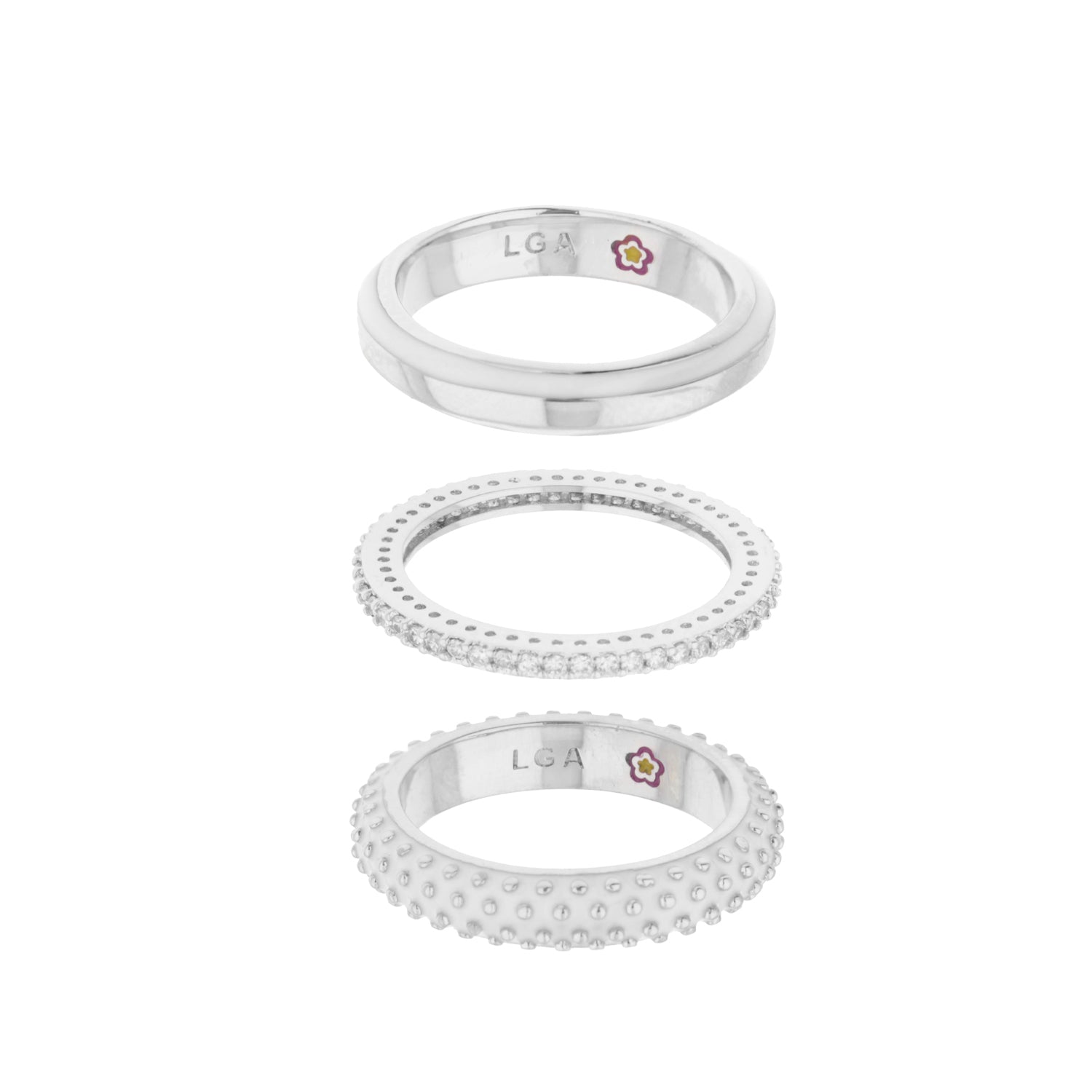 Yellow Bumble Ring Set